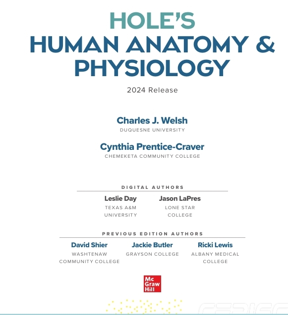 دانلود PDF کتاب Hole's Human Anatomy & Physiology - ویرایش 16 (2024)