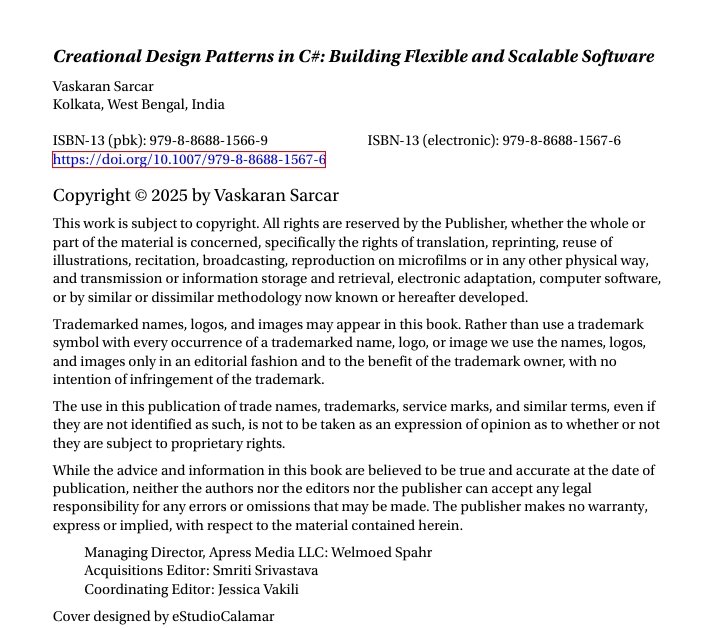 دانلود PDF کتاب Creational Design Patterns in C# Building Flexible and Scalable Software